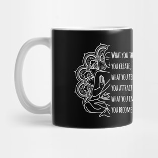 Law Of Attraction Spiritual Buddha Meditation Quote Mug